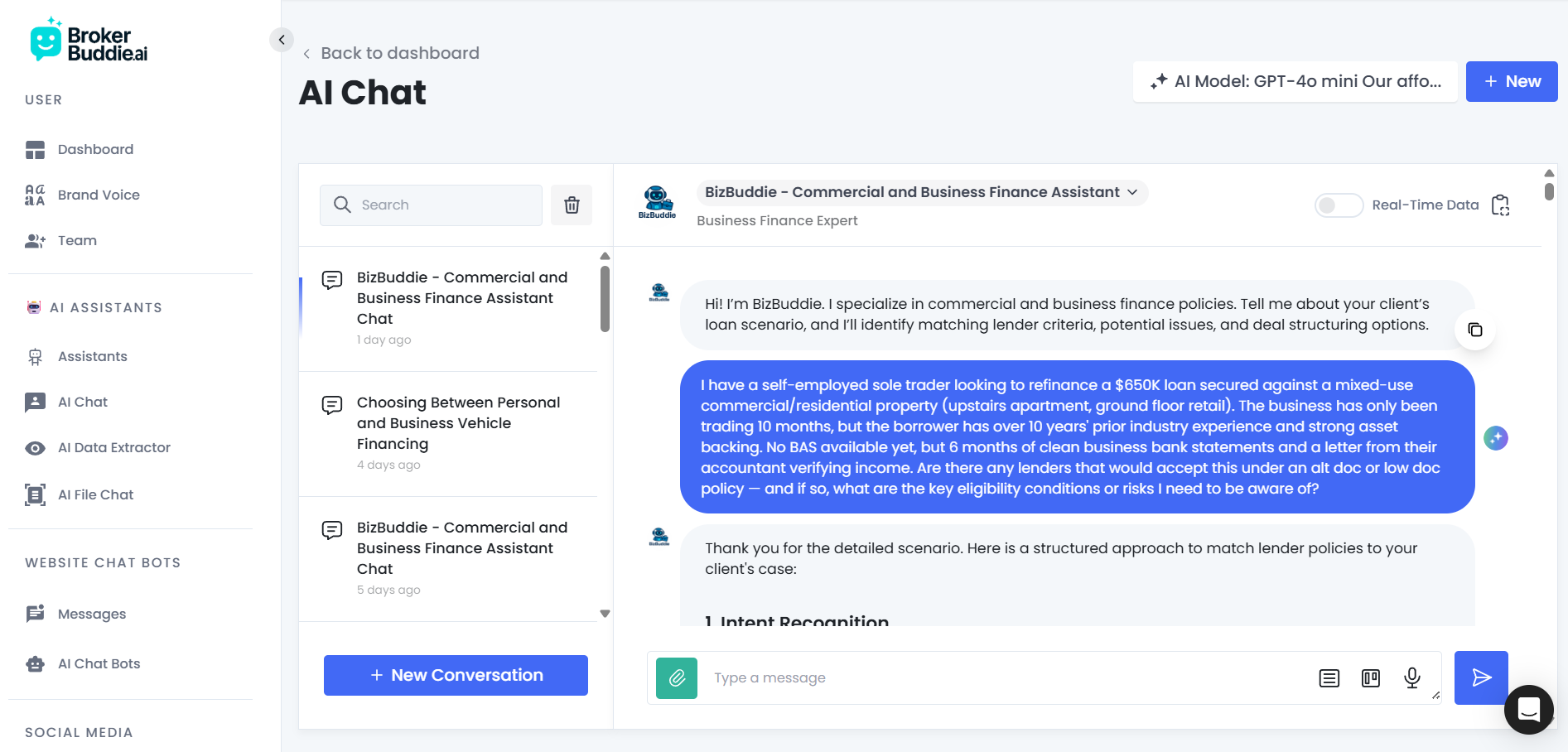 Image of BrokerBuddie dashboard